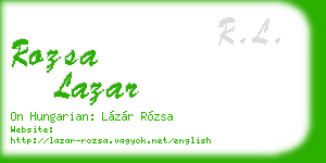 rozsa lazar business card