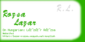 rozsa lazar business card